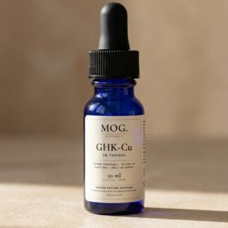 MOG Glow Peptide Serum dropper bottle
